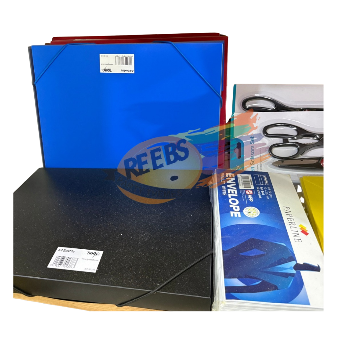 Elasticated box files a4 assorted